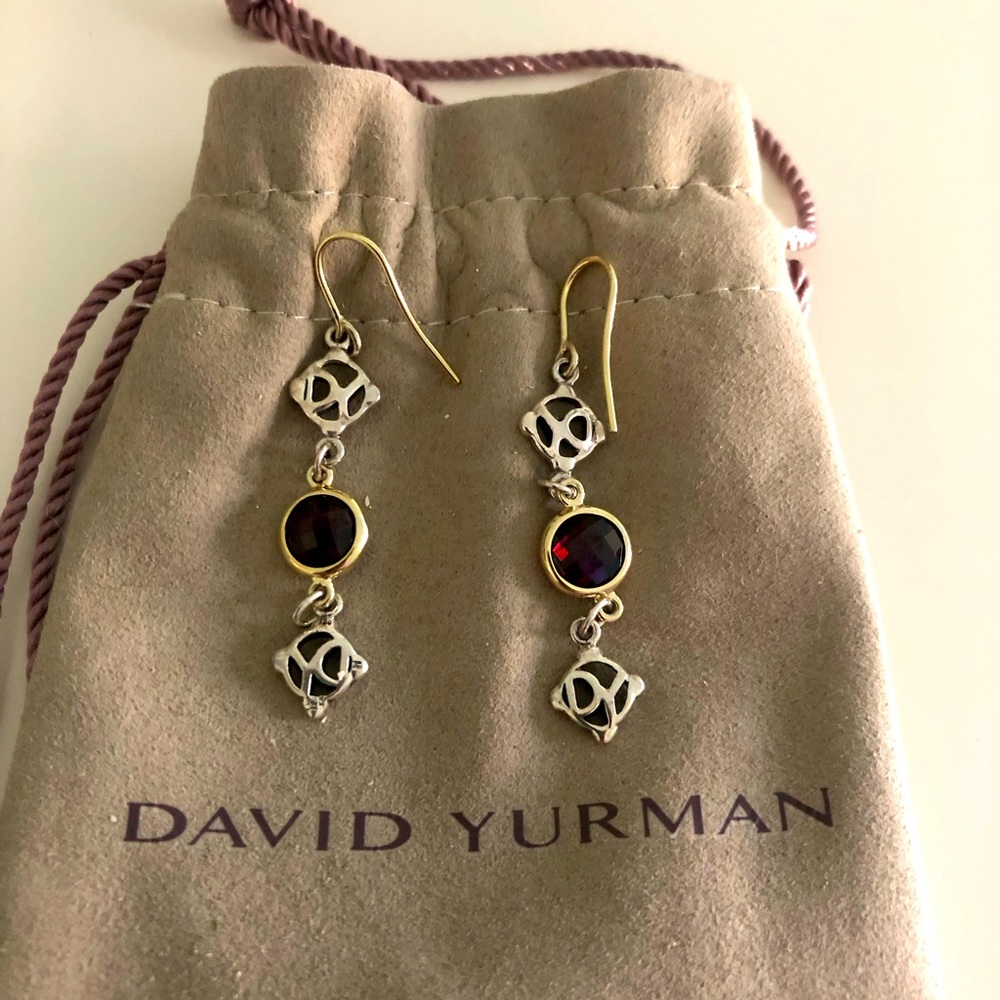 Just like new David Yurman ruby earrings